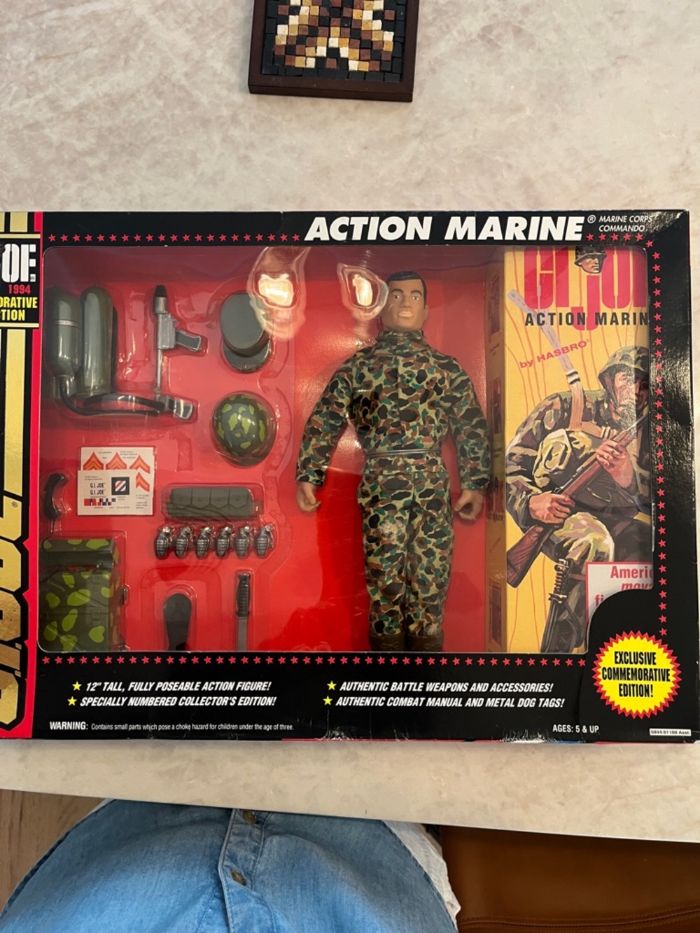 Hasbro GI Joe Figure with Green and Brown Camo Gear